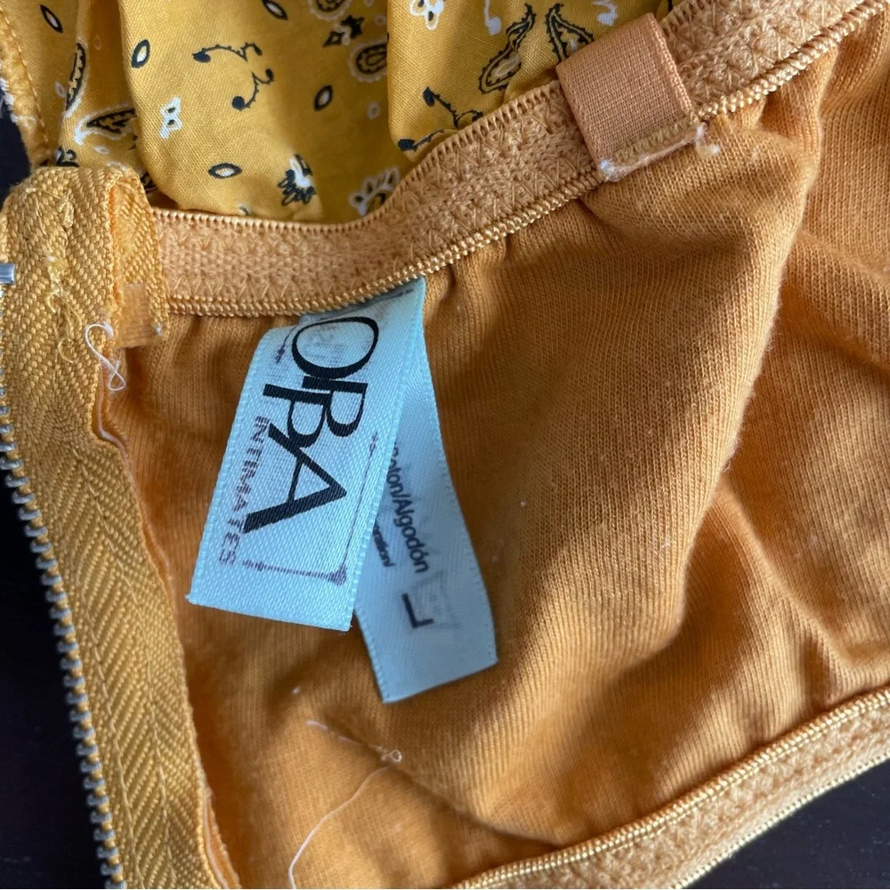 Vintage Yellow Bandana Tube Top Festival Wear Large Oppa - Picture 7 of 8